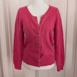 Apt 9 Angora Blend Cardigan Sweater MEDIUM Luxury Easter Rhinestone Spring Pink